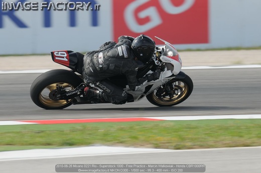 2010-06-26 Misano 0221 Rio - Superstock 1000 - Free Practice - Marcin Walkowiak - Honda CBR1000RR